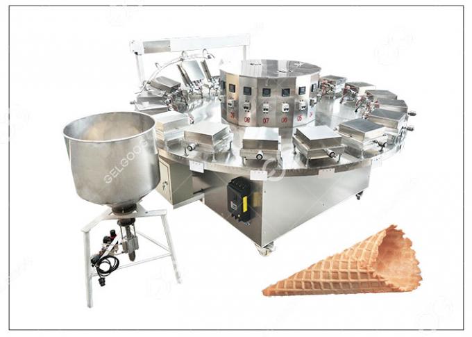 Máquina de la preparación de galletas del cono de helado