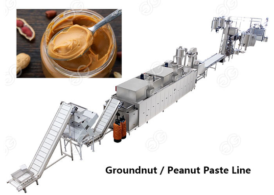 China cadena de producción completa de la goma del cacahuete de 500 kg/h mantequilla del cacahuete que hace la máquina proveedor