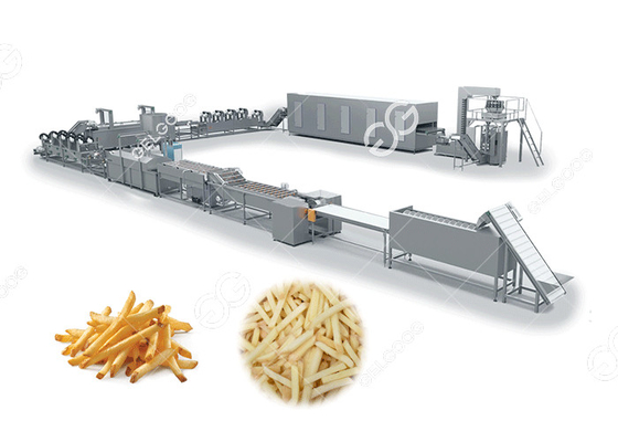 China Patatas fritas comerciales que fabrican las patatas fritas congeladas máquina con la producción del flujo proveedor