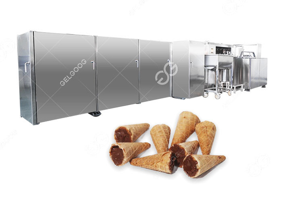 China cadena de producción llenada cono clasificada mordedura del chocolate de la galleta 5000pcs/h completamente automática proveedor