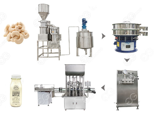 China Kg/h de la cadena de producción de leche de la nuez de la almendra del anacardo de GELGOOG 100 - 500 proveedor